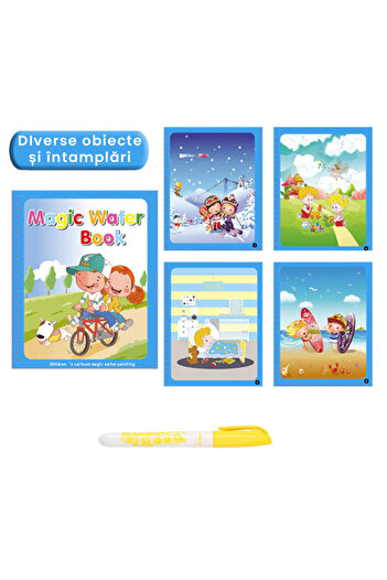 Pitikot Magic Book Pitikot® Water Coloring Book, Bicycle, Hot Air Balloon,