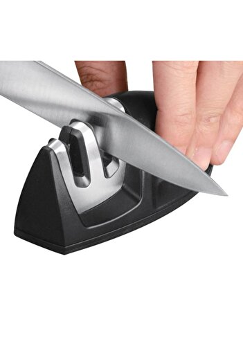 ANTBRO Knife Sharpener Antbro®, with one tungsten steel position and one ceramic position, non-slip bottom