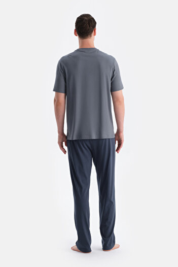 Eros Indigo Pocket T-Shirt and Pants Set