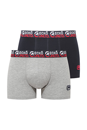 ECKO Navy Blue - Gray Melange 2-Pack Boxer