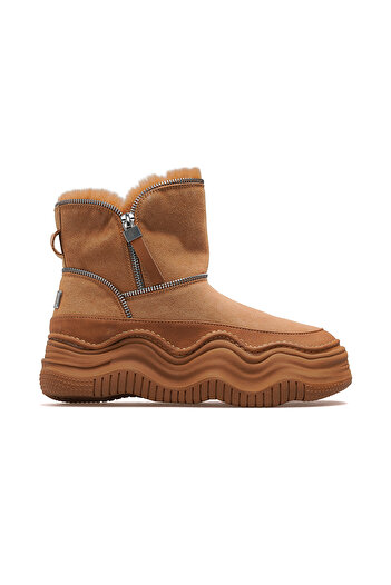 Guja Жіночі щоденні черевики з нубуку та хутром 25k 25k438 Z Camel Nubuk