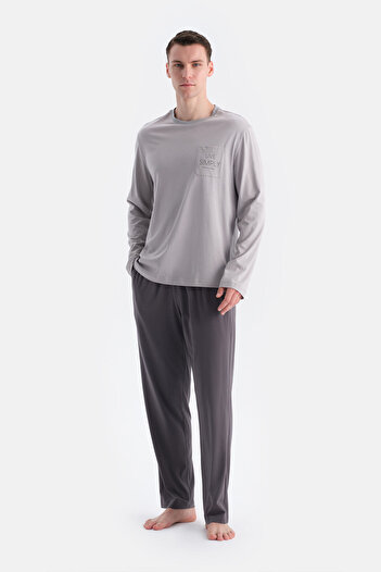 Eros Gray Pocket T-Shirt and Pants Set