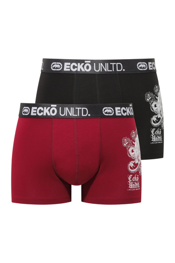 ECKO Black - Burgundy 2-Pack Boxer