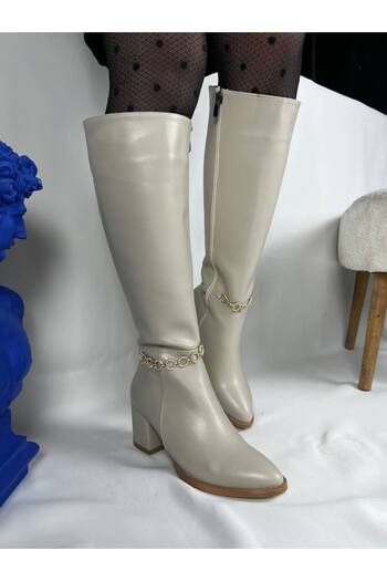 BESKAR Kb 505 Kuback Beige Daily Women's Boots