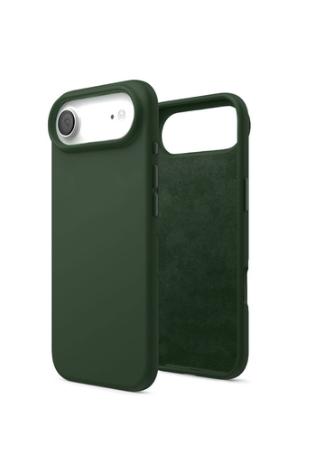 Merwish Apple iPhone 17 Air Compatible Velvet Inside Launch Silicone Case Cover Khaki