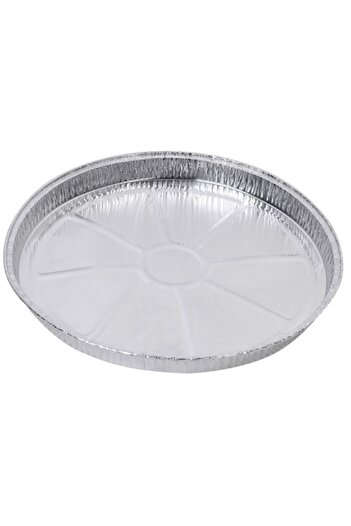 OEM Set Aluminum Disposable Trays, Round, Diameter 33 cm, Height 2 cm, 3 Pieces