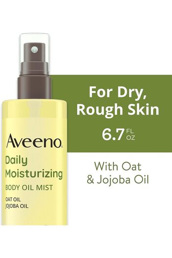 AVEENO Body Oil for Soothing, Nourishing and Hydrating Sensitive, Dry and Rough Skin, 6.7 Fl Oz