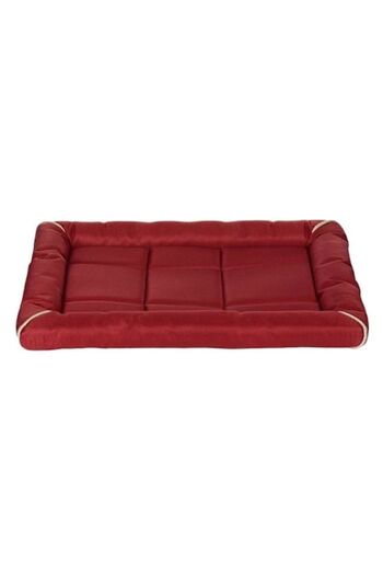 ANTBRO Outdoor bed Antbro® for dogs or cats, waterproof, burgundy with beige details, 75x53x5 cm