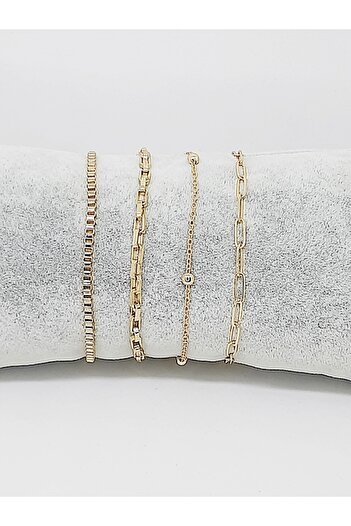 Kusakli 4-Piece Chain Bracelet Set