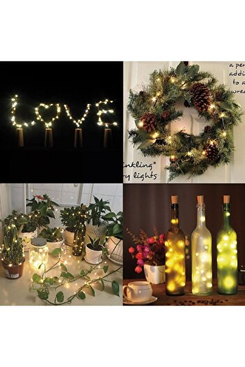 OEM LED Decorative Bottle Stopper, Flexible Wire, Warm White Light, 70 cm