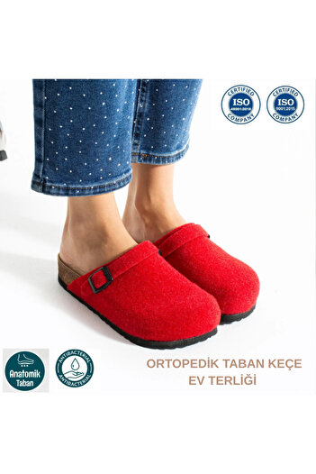 Cozi company Women's Cork Sole Orthopedic Felted Winter Closed-Front Sabo Daily Comfortable House Slippers