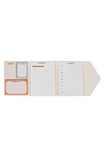 ANTBRO Set notite adezive Antbro® cu 150 file in husa cu magnet si mesaj, bej/roz