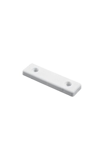 OEM Flat furniture leg, 50 x 14 x 5 mm, plastic, white (set of 8 pcs)