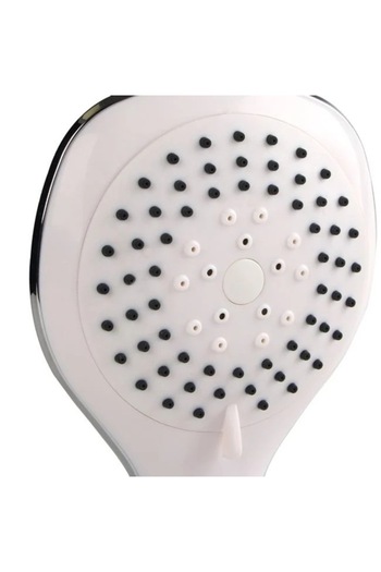 ANTBRO Shower head Antbro® with 5 different functions, made of white plastic, 12x23cm