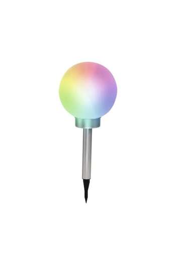 DECO Solar Lamp Sphere with LED RGBW, Colors Changing, Ø 200 mm, Height 500 mm