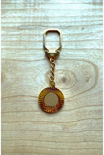 SANAT TACİRİ Vintage Keychain Gold Yellow Keychain Metal Keychain