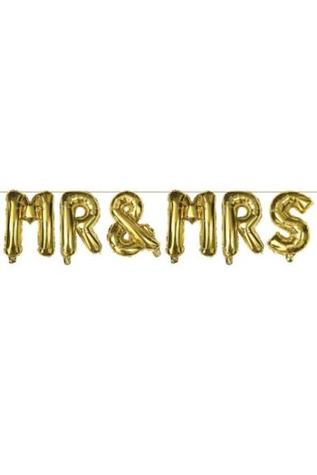 zola Balloon foil wedding, Zola®, Gold, MR & MRS, 300x35 cm