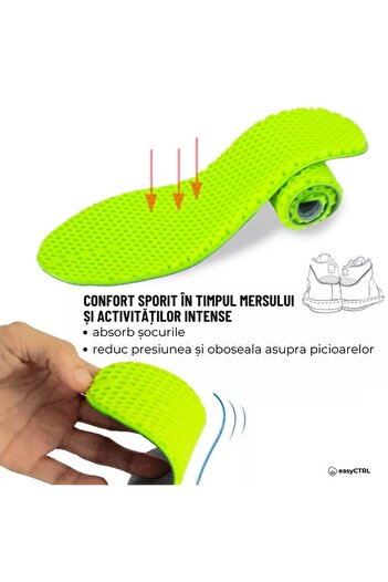 easyCTRL Set 2 Orthopedic Gel Insoles for Daily Use, Adjustable Size 35-41
