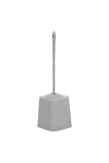ANTBRO WC Brush gray with non-slip handle and diamond-shaped pattern, 40cm