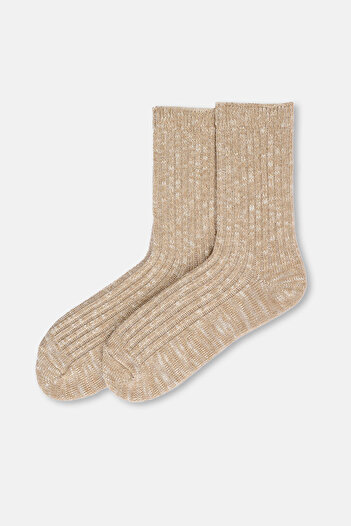 Eros Beige Women's Cotton Winter Socks