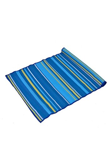 Nebunici Beach Mat, striped pattern, dark blue, 180 x 72 cm,