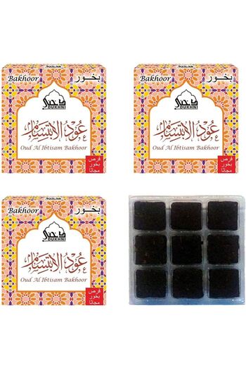 dukhni Oud Al Ibtisam Tray Bakhoor Set of 3