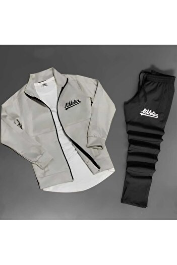 NOFLEN Athletics Printed Scuba Bottom Top Tracksuit Set