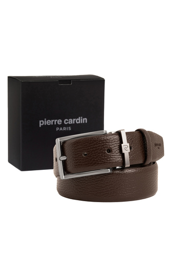 Pierre Cardin Brown Leather Men's Belt (Width 3.5 cm) Pc00100Fkf6