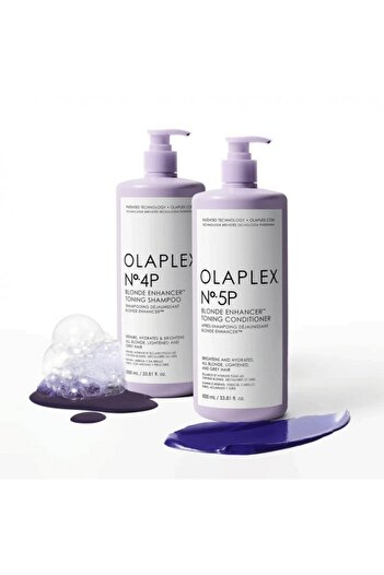 Olaplex Șampon colorant pentru păr blond vopsit sau decolorat Nr. 4P Blonde Enhancer, 1000 ml