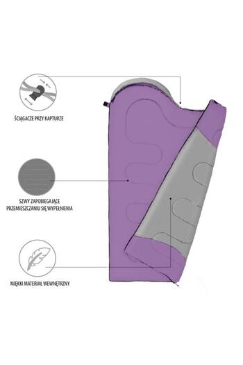 Other NC2008 GREY-PURPLE SLEEPING BAG SIZE M NILS CAMP
