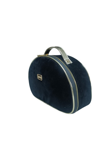 Maykis Suede Half Moon Travel and Makeup Bag
