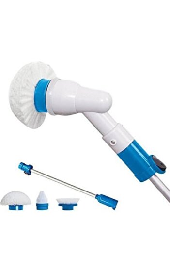 ABS Rotating Mop, Hurricane Spin Scrubber, 3 Rotating Heads, White
