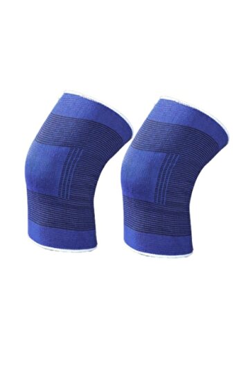 vls Set 2 elastic knee braces, VLS, blue, unisize