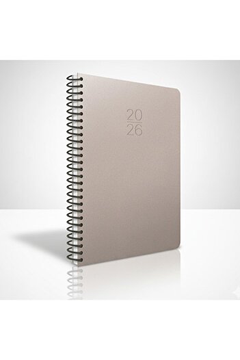 Gıpta 2026 Spiral Bound Hardcover Daily Agenda20X28-Turkish-English-Russian-Romance-