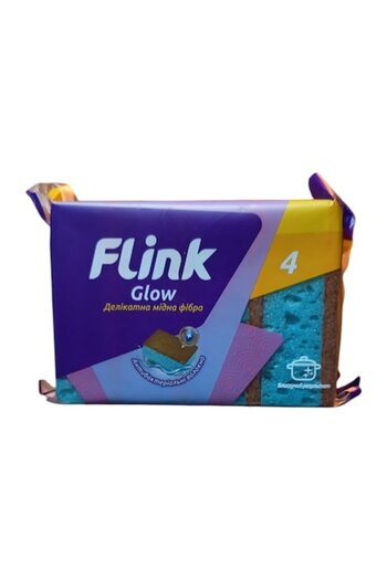 FLİNK Dishwashing Sponge Set 4 Pieces