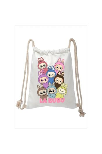 OEM Rucsac textil cu imprimeu LA BUBU, 45x33cm