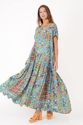 Park Moda AN5021 ΑΣΥΜΜΕΤΡΙΚΟ ΚΟΝΤΟΜΑΝΙΚΙ ΦΟΡΕΜΑ ΕΘΝΙΚΟΥ ΣΧΕΔΙΟ