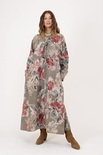 Park Moda 11411 ΦΟΡΕΜΑ ΜΕ ΚΟΥΜΠΙΑ ΜΕ ΣΧΕΔΙΟ ΛΟΥΛΟΥΔΙΩΝ ΜΕ ΛΕΠΤΟΜΕΡΗ ΛΕΠΤΟΜΕΡΗΣΙΑ ΦΙΤΙΛΙΑΤΟ ΒΕΛΟΥΔΟ