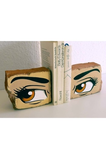 OEM Bookend – Functional Art from Painted Brick