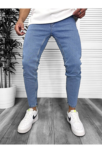 dehaine Blugi barbati slim fit, albstri, uni, 581