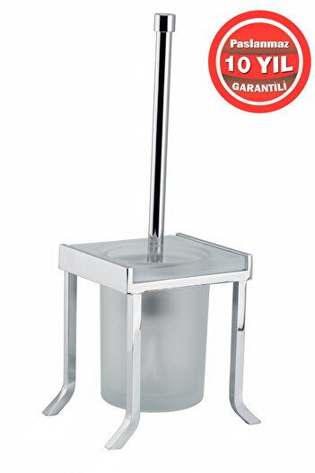 BanyomHome Clk Stainless Brass Glass Dove Toilet Brush Holder Toilet Brush