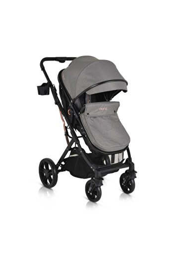Moni 2-in-1 Baby Stroller, Rafaello Grey, Age 0-36 Months, Foldable Book Type, Included Accessories