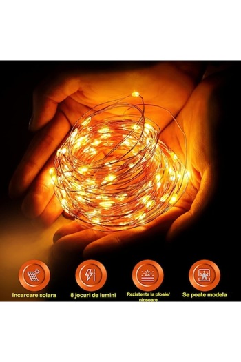 OEM Linear Christmas Lighting , 30 m, 300 LEDs, Solar Charging