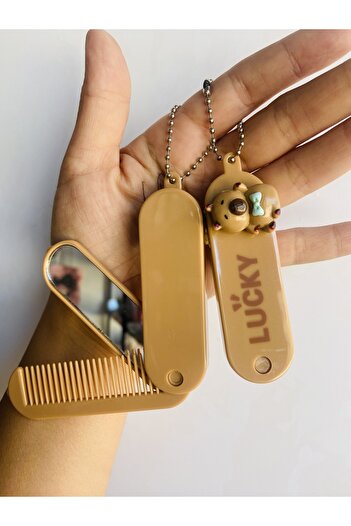 synshop Capybara Mirror Comb Folding Keychain Bag Ornament