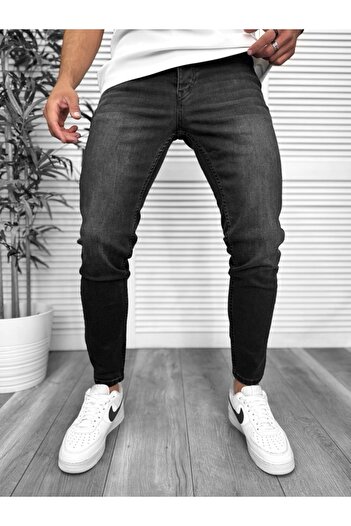 dehaine Blugi barbati slim fit, negru, model prespalat, 944