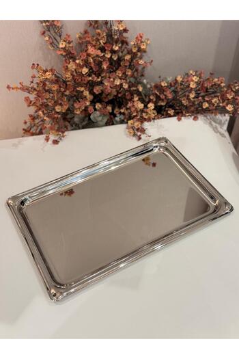 aljahwari Tea and coffee tray, 42x27m, matte silver