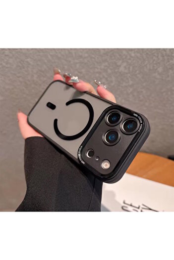 m.tk moveteck iPhone 17 Pro Max Case with Metal Lens Frame Transparent Back Pc Magsafe Supported Colorful Hard Cover