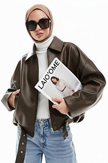 orjinal blue b Wide Sleeve P&B Bomber Jacket