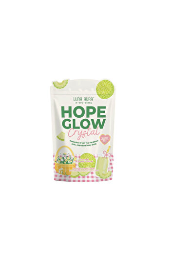 Luna Aura Hope Glow Crystal - Honeydew Green Tea, Dandelion and L-Carnitine Juice Drink