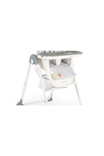Moni Foldable Baby Dining Chair, Hunny Bear Gray, Height Adjustable, Reclining Backrest